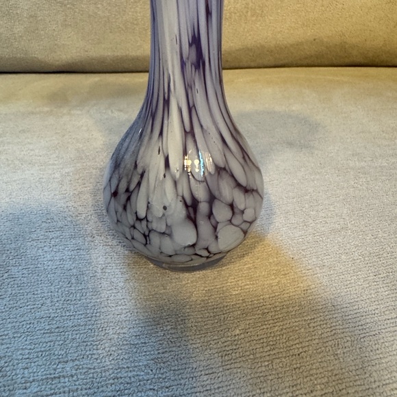Vintage Purple and White Glass Vase - Picture 7 of 10